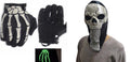 Skull Luminous Outdoor Non-slip Wear-resistant Full Finger Touch Screen Riding Gloves