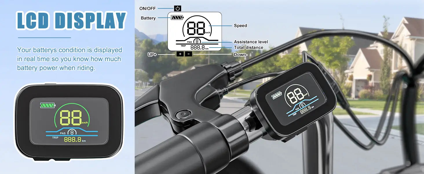 MOONCOOL Electric Tricycle for Adults 24’’ Electric Trike 350W 36V 40Miles Range