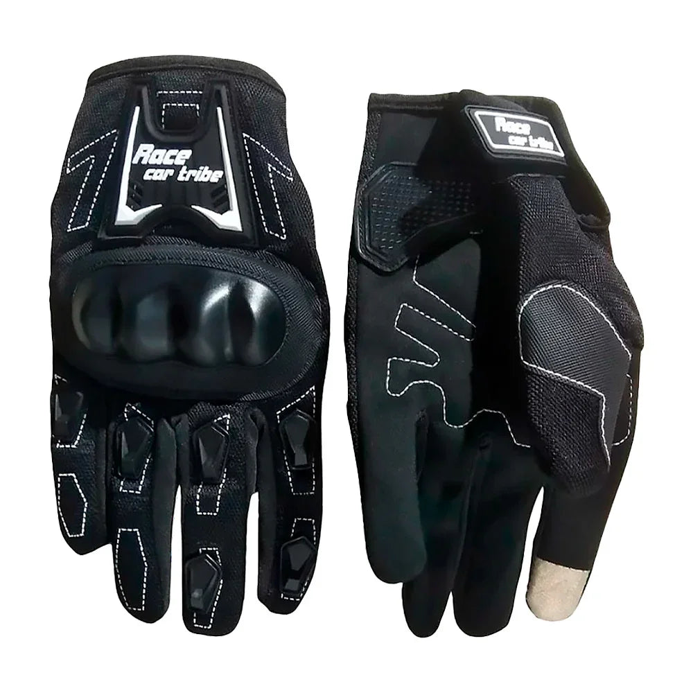 [GD] Fabric motorcycle gloves with rigid rubber knuckle, palm and finger protection, variety of sizes / race