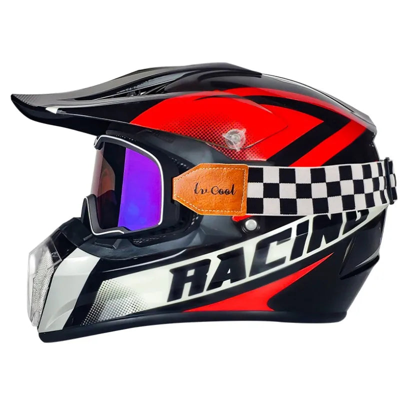 Competitive Price Downhill Motocross Helmet ABS Material Quick Release Off-Road Motorcycle Dirt Bike Riding New Condition