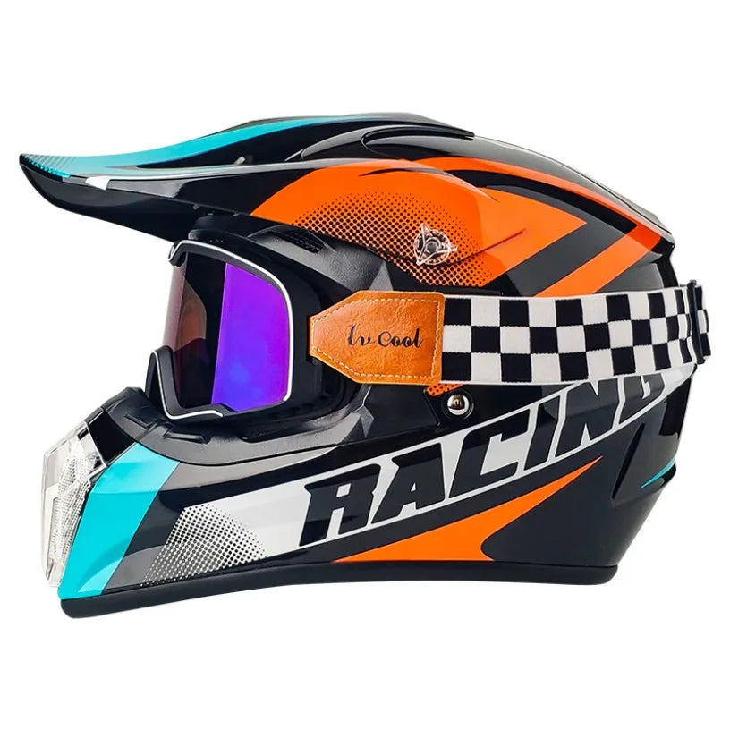 Competitive Price Downhill Motocross Helmet ABS Material Quick Release Off-Road Motorcycle Dirt Bike Riding New Condition