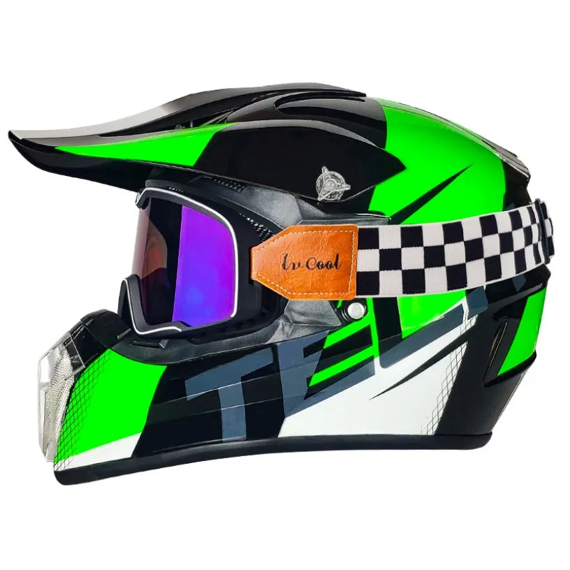 Competitive Price Downhill Motocross Helmet ABS Material Quick Release Off-Road Motorcycle Dirt Bike Riding New Condition
