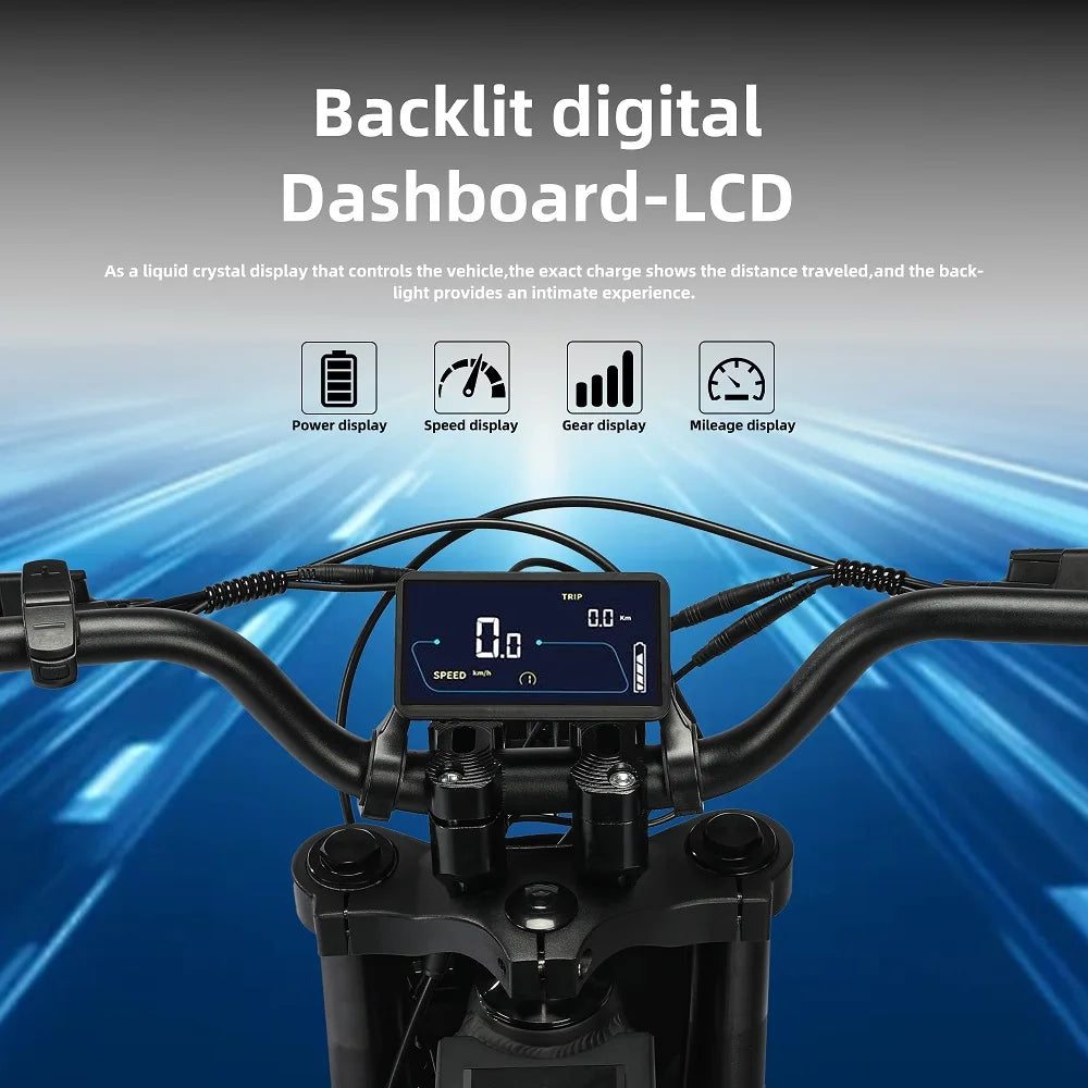 Hot Selling US Warehouse Electric Dirt Bike Adults 60V Rated Power 1500W Alloy Frame Electric Mountain Bike