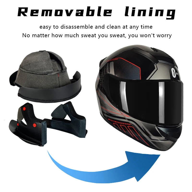 Hot Selling 2025 Full Face Classic Design Helmet  Advanced Unisex Motor Helmet Full Face Dot Certificate Motocross Helmet