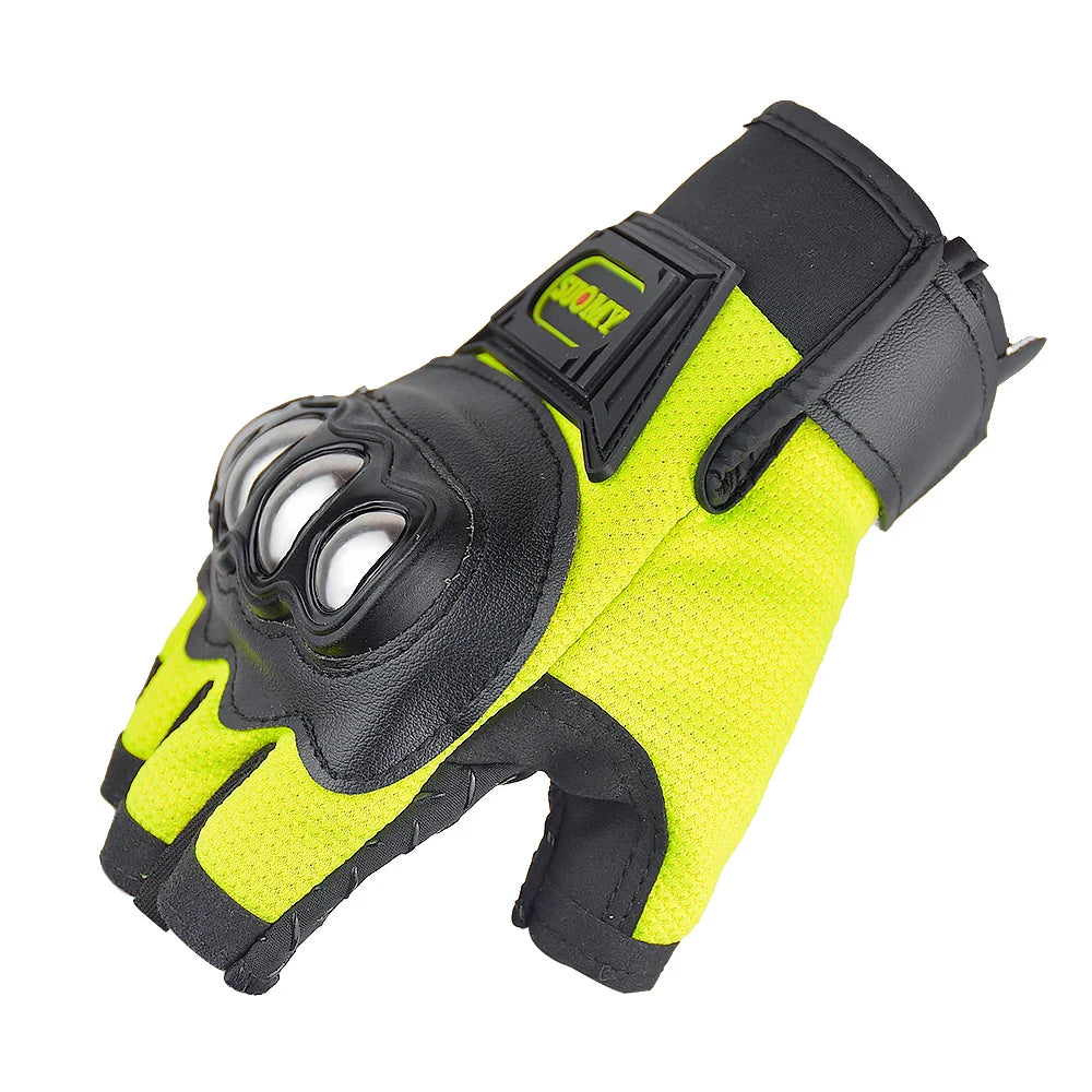 SUOMY Summer Motorcycle Gloves Half Finger Breathable Motobike Hard Shell Protective Fingerless Gloves Women Moto Riding Guantes