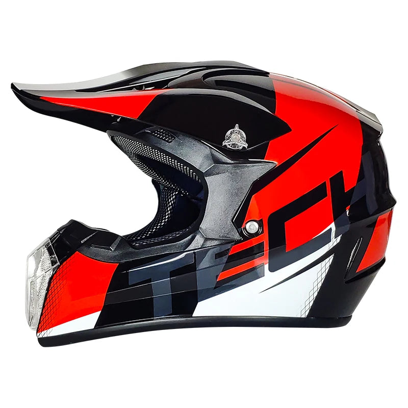 Dot Approved Downhill Motocross Helmet Dual Visor Made ABS Material Competitive Price Off-Road Motorcycle Riding Dirt Bike Use