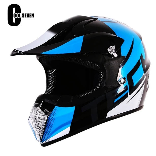 DOT Approved  Motocross Full Face Helmet Durable Protective Motorbike Crash Helmet  Breathable Safety Off-road Motocross Helmet