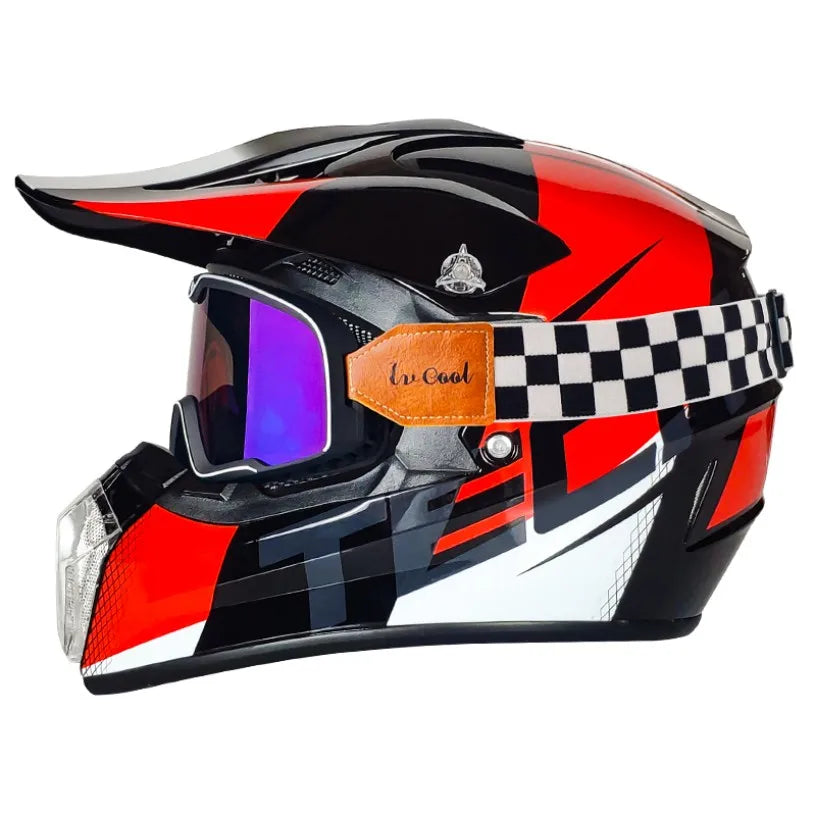Competitive Price Downhill Motocross Helmet ABS Material Quick Release Off-Road Motorcycle Dirt Bike Riding New Condition