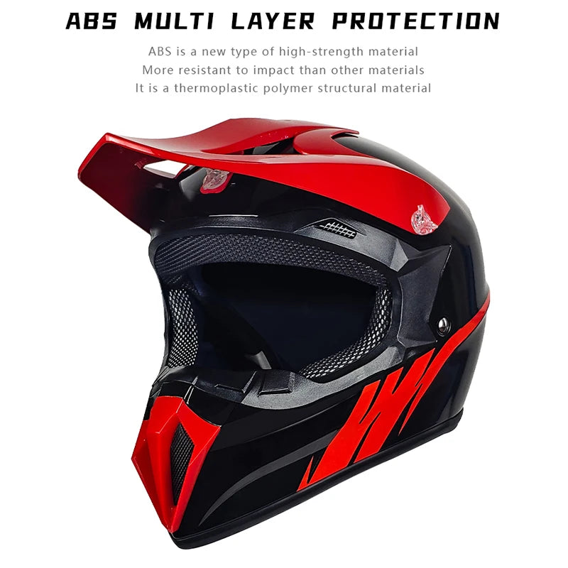 Competitive Price Downhill Motocross Helmet Dot Approved and Made With Abs Material  Off-road Motorcycle Helmet Dirt Bike Helmet