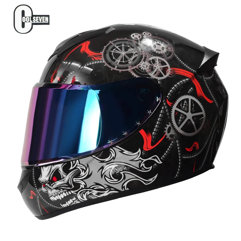 Hot Selling 2025 Full Face Classic Design Helmet  Advanced Unisex Motor Helmet Full Face Dot Certificate Motocross Helmet