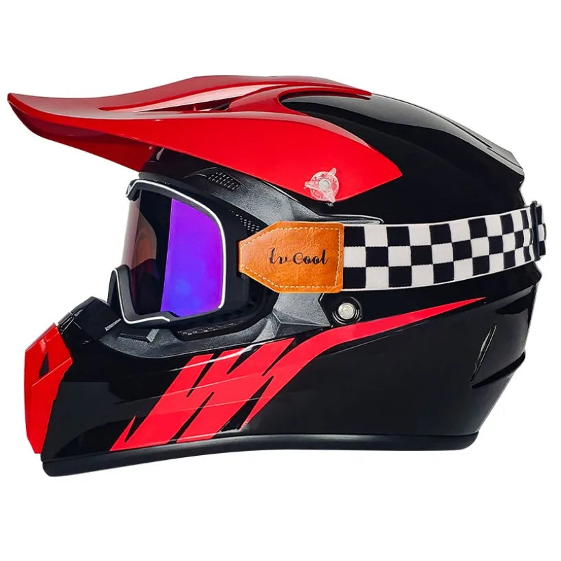 Competitive Price Downhill Motocross Helmet ABS Material Quick Release Off-Road Motorcycle Dirt Bike Riding New Condition