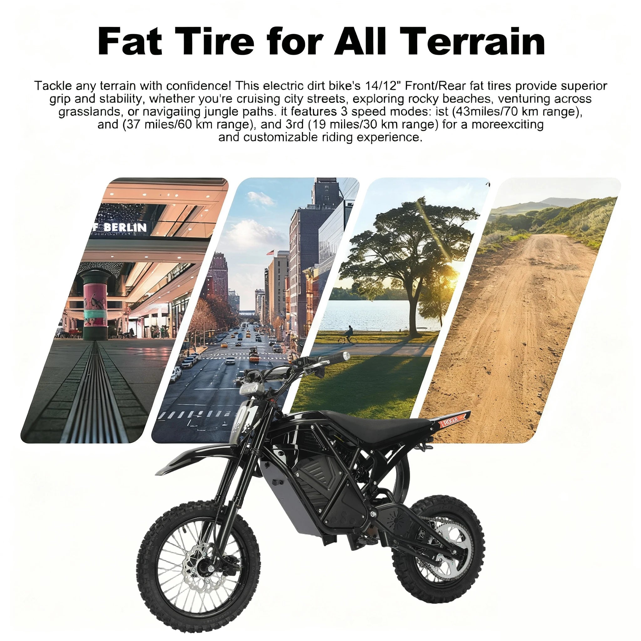 US 3-7 Delivery Electric Motorcycle Dirt Bike 48V Lithium Battery Full Suspension Electric Mountain Bike