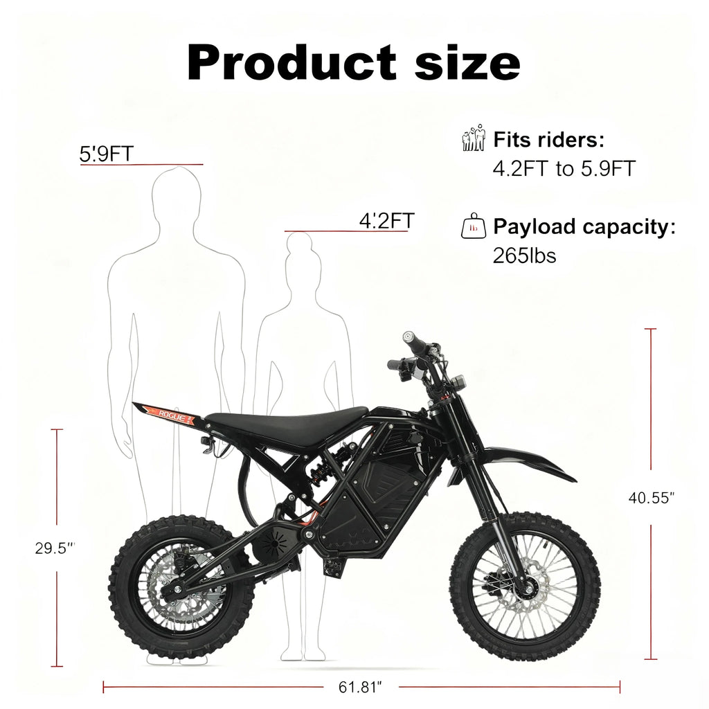 US 3-7 Delivery Electric Motorcycle Dirt Bike 48V Lithium Battery Full Suspension Electric Mountain Bike