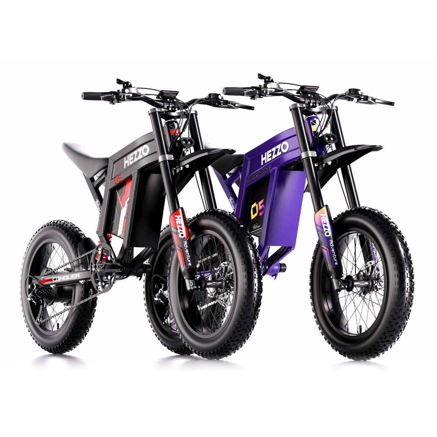 HEZZO D5 Electric Cross Bike 3000W 60V 30Ah Powerful Ebike 20Inch 70KM/H 160Nm  Fashion Ebike Electric  Dirt Bike US Warehouse