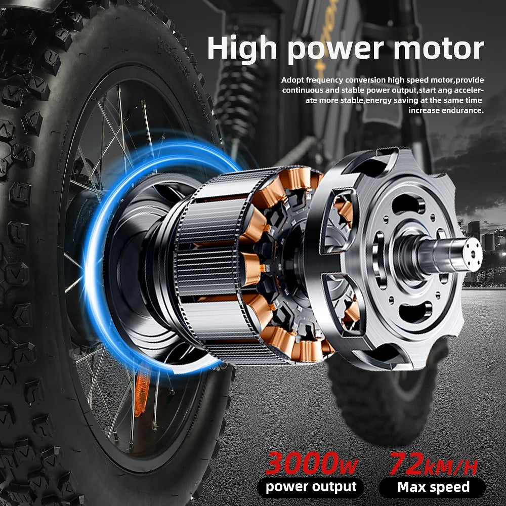 Hot Selling Electric Dirt Bike 1500W for Adults - 60V Power, Alloy Frame Mountain Bike from US Warehouse