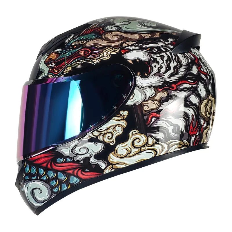 Hot Selling 2025 Full Face Classic Design Helmet  Advanced Unisex Motor Helmet Full Face Dot Certificate Motocross Helmet
