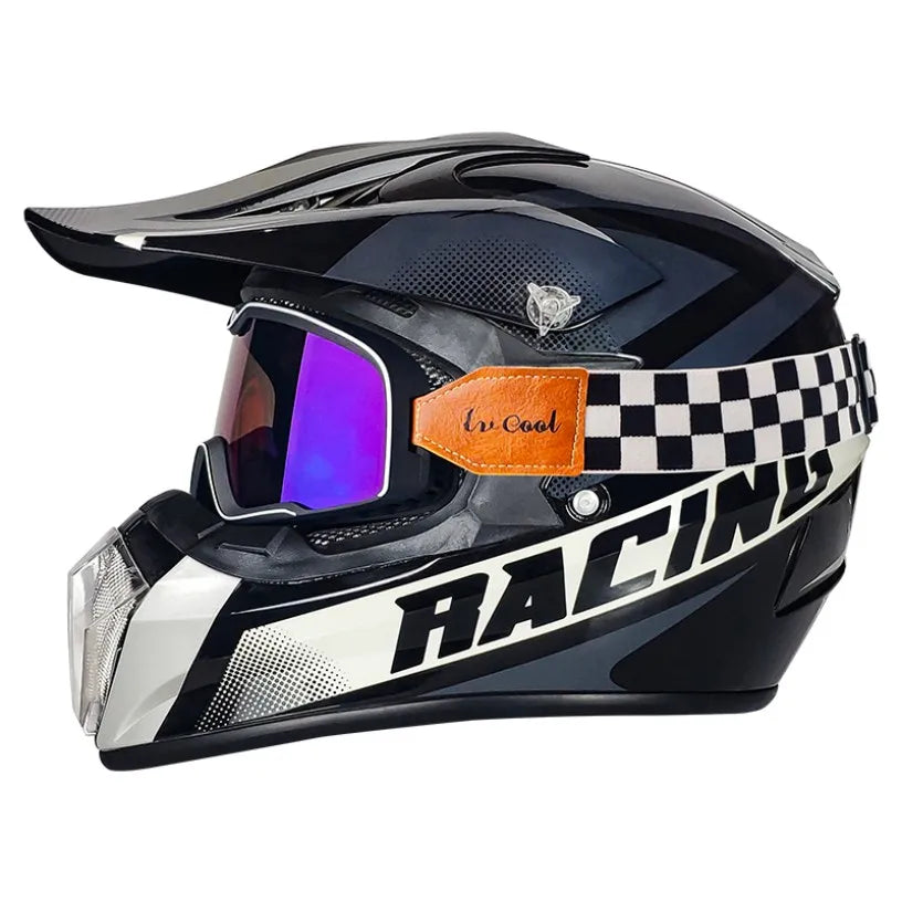 Competitive Price Downhill Motocross Helmet ABS Material Quick Release Off-Road Motorcycle Dirt Bike Riding New Condition