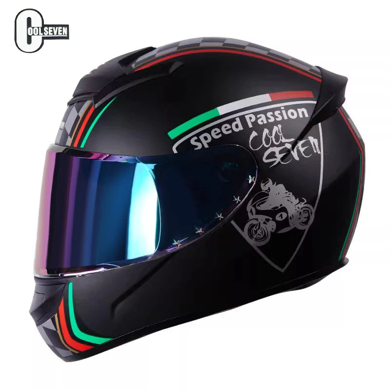 Hot Selling 2025 Full Face Classic Design Helmet  Advanced Unisex Motor Helmet Full Face Dot Certificate Motocross Helmet