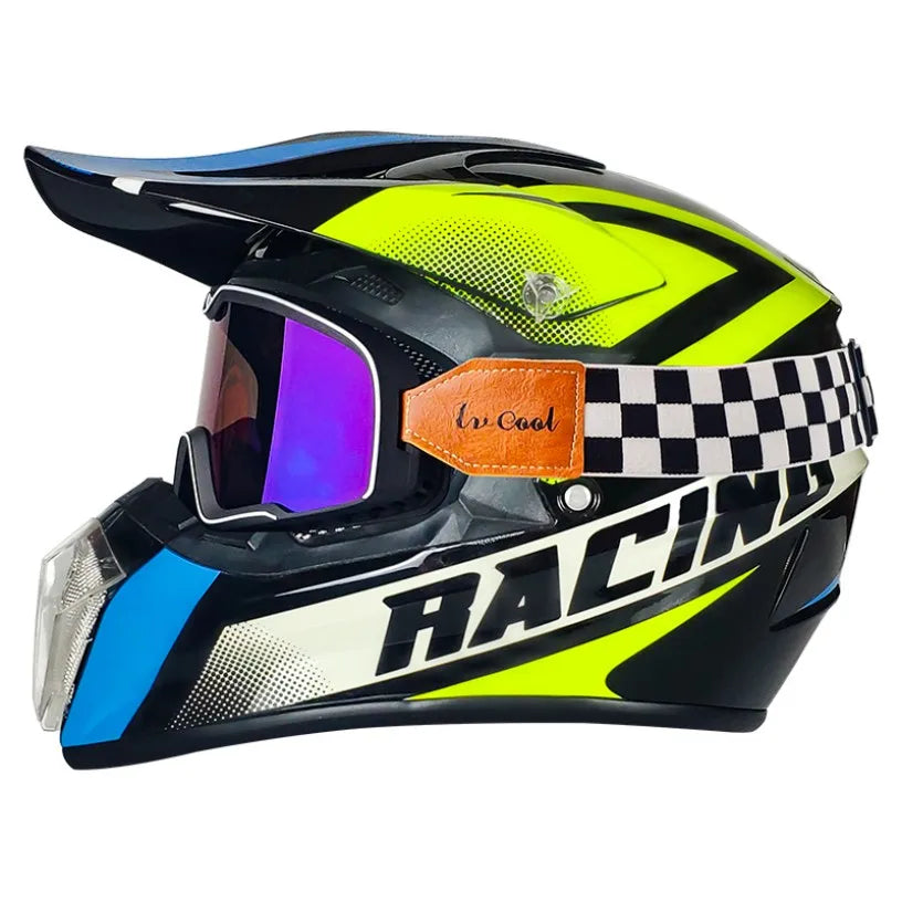 Competitive Price Downhill Motocross Helmet ABS Material Quick Release Off-Road Motorcycle Dirt Bike Riding New Condition