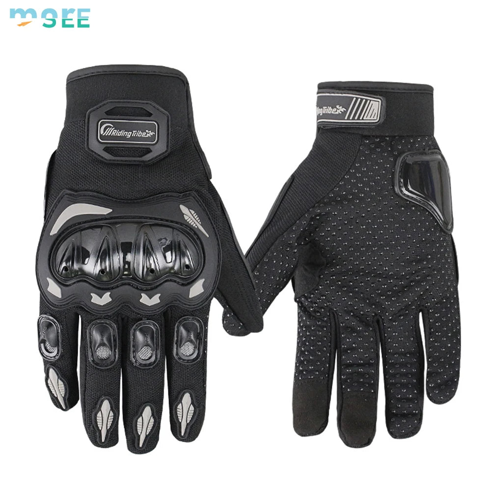 SeeMore Selection Road Racing Cycling Climbing Motocross Breathable Full Finger Touch Screen Motorcycle Gloves
