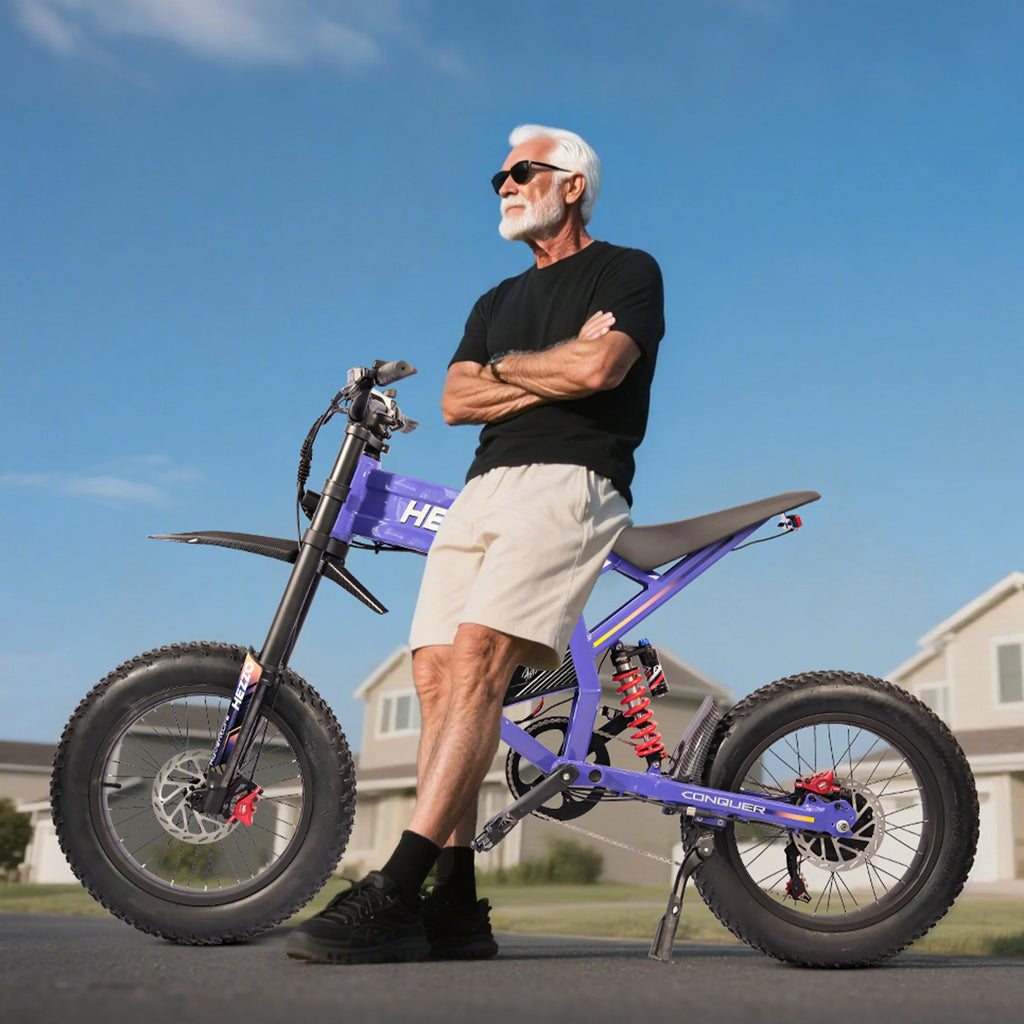 HEZZO D5 Electric Cross Bike 3000W 60V 30Ah Powerful Ebike 20Inch 70KM/H 160Nm  Fashion Ebike Electric  Dirt Bike US Warehouse