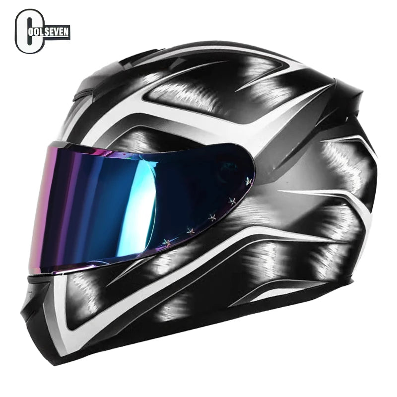 Hot Selling 2025 Full Face Classic Design Helmet  Advanced Unisex Motor Helmet Full Face Dot Certificate Motocross Helmet