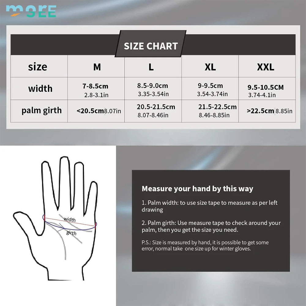 SeeMore Selection Road Racing Cycling Climbing Motocross Breathable Full Finger Touch Screen Motorcycle Gloves