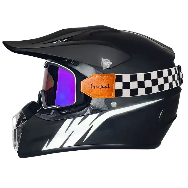Competitive Price Downhill Motocross Helmet ABS Material Quick Release Off-Road Motorcycle Dirt Bike Riding New Condition