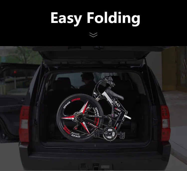 2019 Aluminum Alloy Frame Folding Electric Bike 48V 10.4AH Lithium Battery 350W 3*7 Speed Fashionable Cheap Electric Bicycle