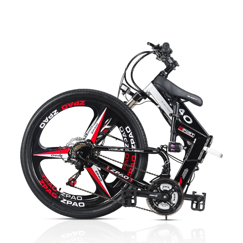 2019 Aluminum Alloy Frame Folding Electric Bike 48V 10.4AH Lithium Battery 350W 3*7 Speed Fashionable Cheap Electric Bicycle