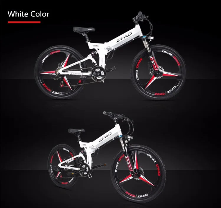 2019 Aluminum Alloy Frame Folding Electric Bike 48V 10.4AH Lithium Battery 350W 3*7 Speed Fashionable Cheap Electric Bicycle
