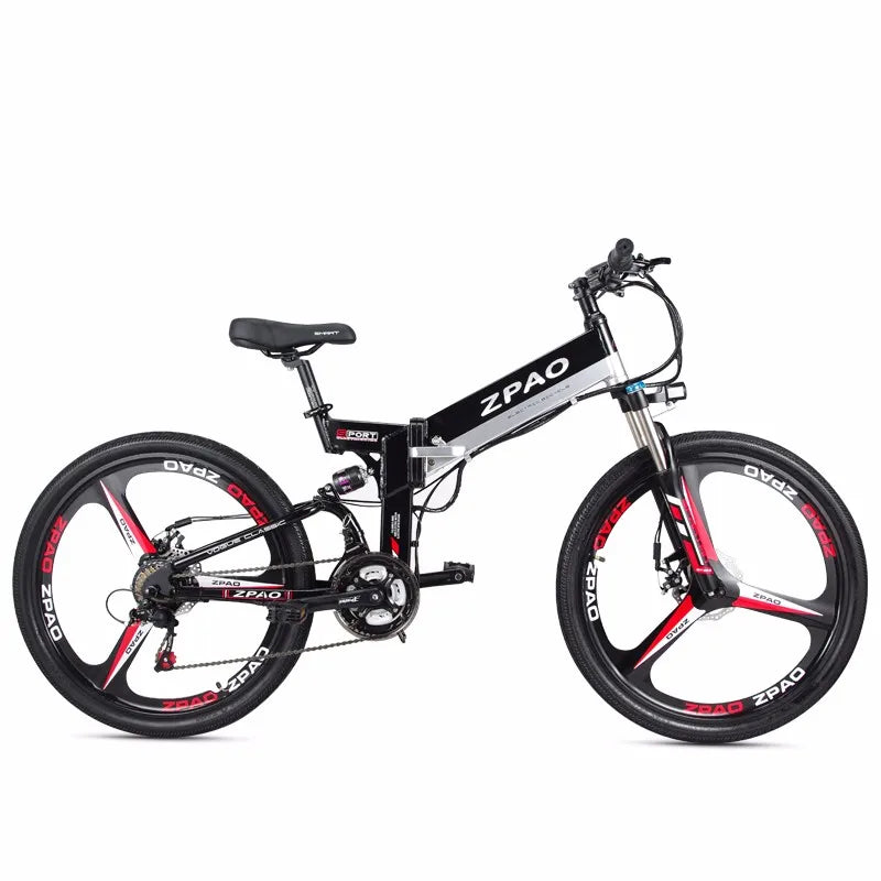2019 Aluminum Alloy Frame Folding Electric Bike 48V 10.4AH Lithium Battery 350W 3*7 Speed Fashionable Cheap Electric Bicycle