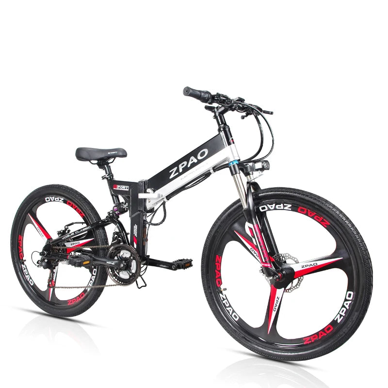 2019 Aluminum Alloy Frame Folding Electric Bike 48V 10.4AH Lithium Battery 350W 3*7 Speed Fashionable Cheap Electric Bicycle