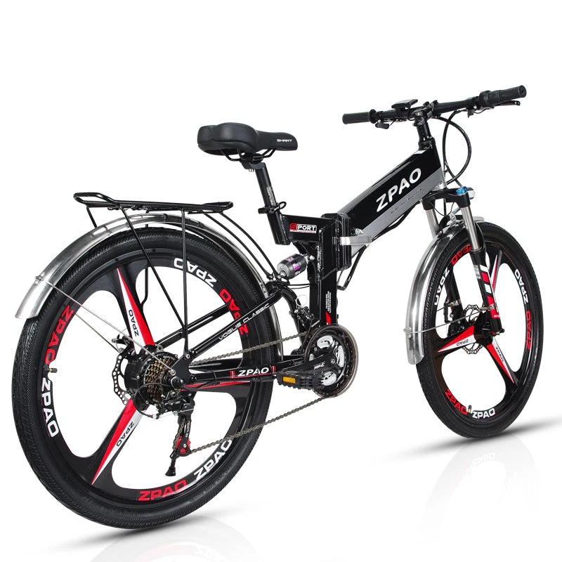 2019 Aluminum Alloy Frame Folding Electric Bike 48V 10.4AH Lithium Battery 350W 3*7 Speed Fashionable Cheap Electric Bicycle