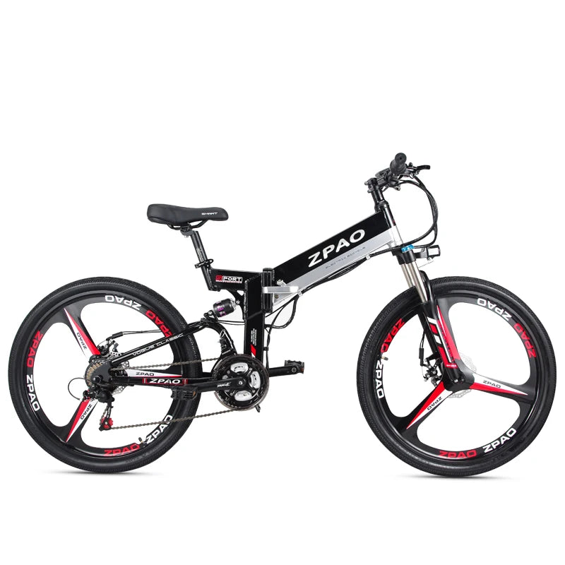 2019 Aluminum Alloy Frame Folding Electric Bike 48V 10.4AH Lithium Battery 350W 3*7 Speed Fashionable Cheap Electric Bicycle