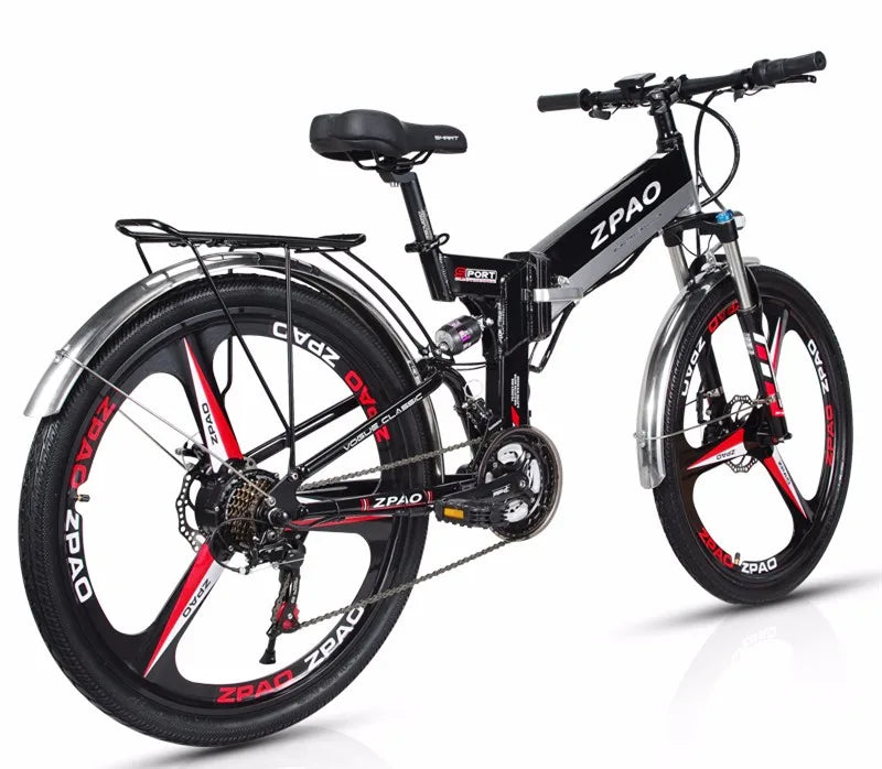 2019 Aluminum Alloy Frame Folding Electric Bike 48V 10.4AH Lithium Battery 350W 3*7 Speed Fashionable Cheap Electric Bicycle
