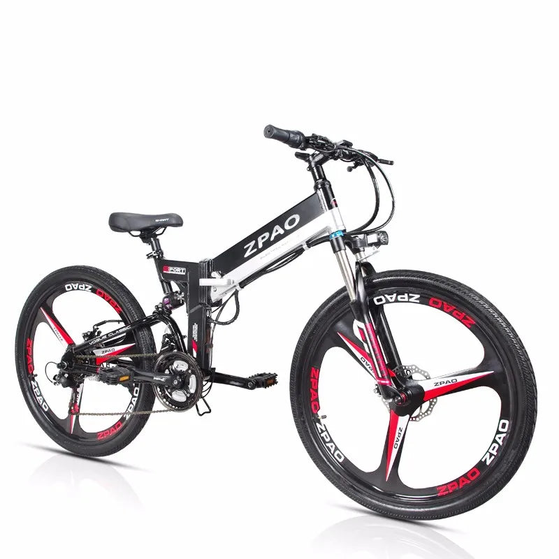 2019 Aluminum Alloy Frame Folding Electric Bike 48V 10.4AH Lithium Battery 350W 3*7 Speed Fashionable Cheap Electric Bicycle