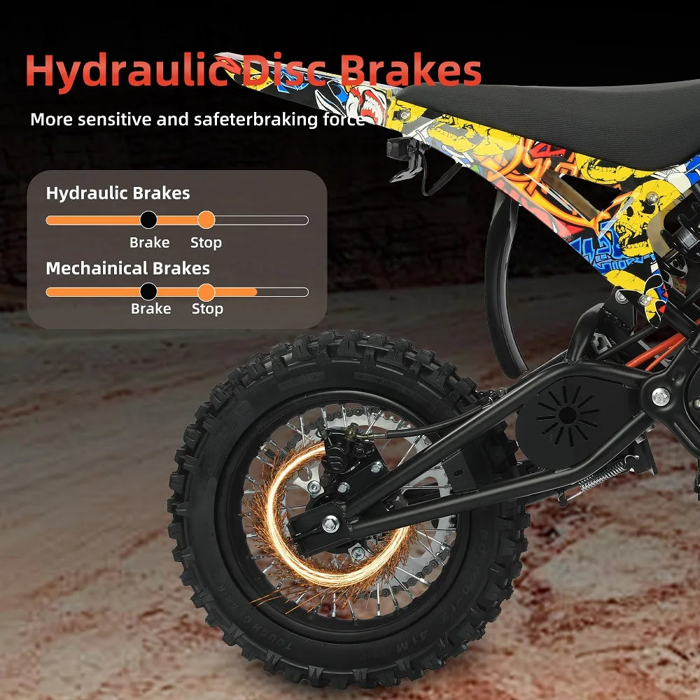 US Hot Sale Electric Dirt Bike 2000W with Brushless Motor and 14" Front 12" Rear Tires