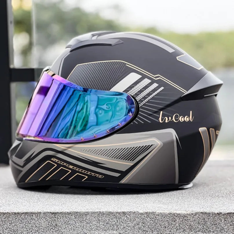 Hot Selling 2025 Full Face Classic Design Helmet  Advanced Unisex Motor Helmet Full Face Dot Certificate Motocross Helmet