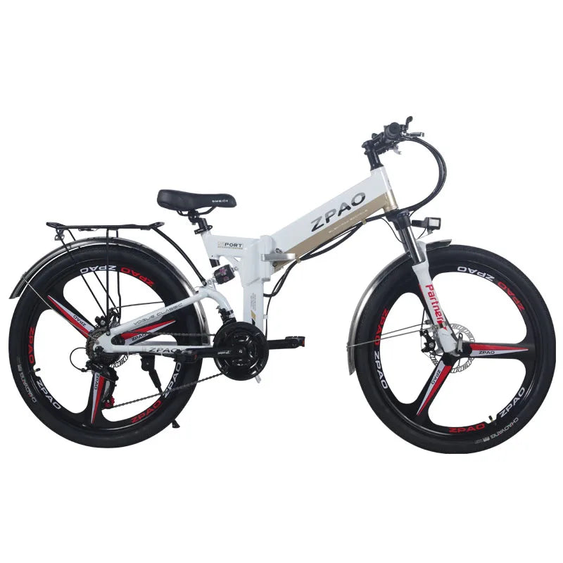 2019 Aluminum Alloy Frame Folding Electric Bike 48V 10.4AH Lithium Battery 350W 3*7 Speed Fashionable Cheap Electric Bicycle