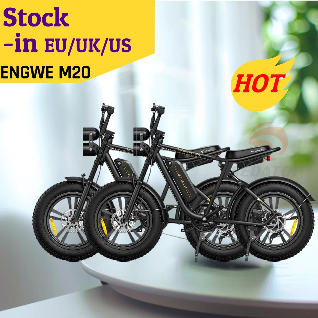 Eu Stock Engwe M20 Electric Dirt Bike Adult 750w 20in City E-bikes 48v 13ah Barrtery Bicycle