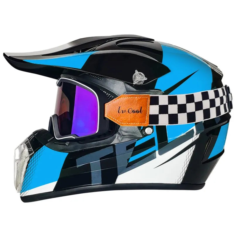 Competitive Price Downhill Motocross Helmet ABS Material Quick Release Off-Road Motorcycle Dirt Bike Riding New Condition