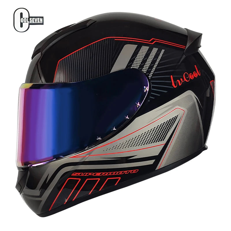 Hot Selling 2025 Full Face Classic Design Helmet  Advanced Unisex Motor Helmet Full Face Dot Certificate Motocross Helmet