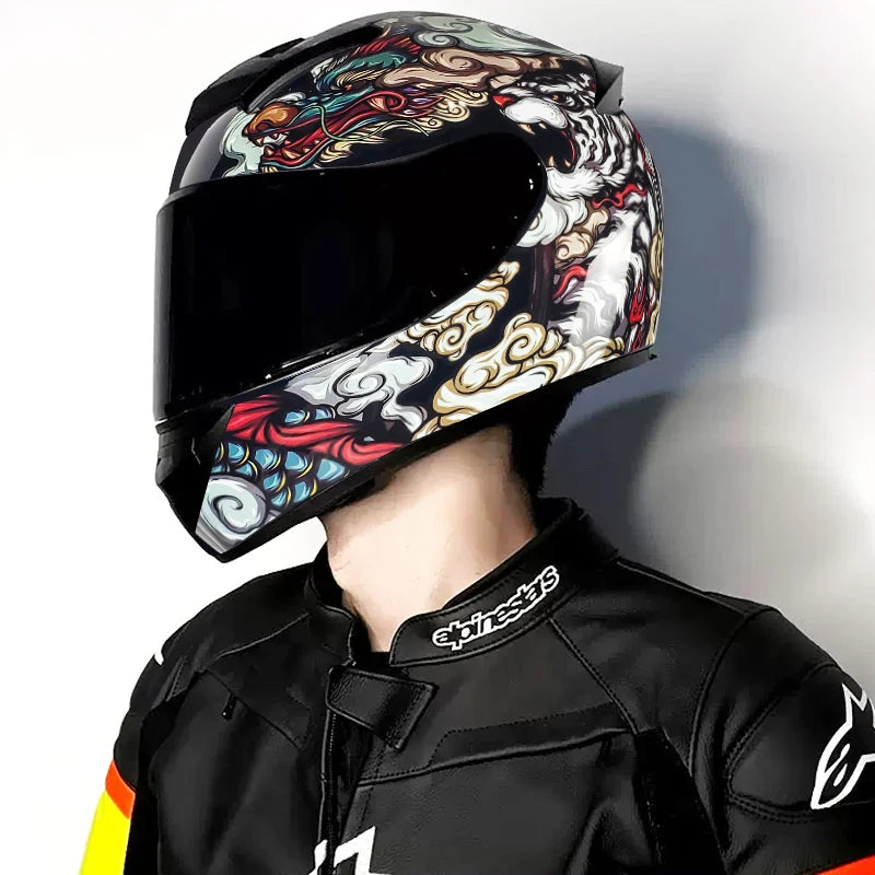 OEM/ODM Full Face Motorcycle Helmet Crash Resistant Quick Release Closure Cascos Dot Certified Motocross Helmet New Condition