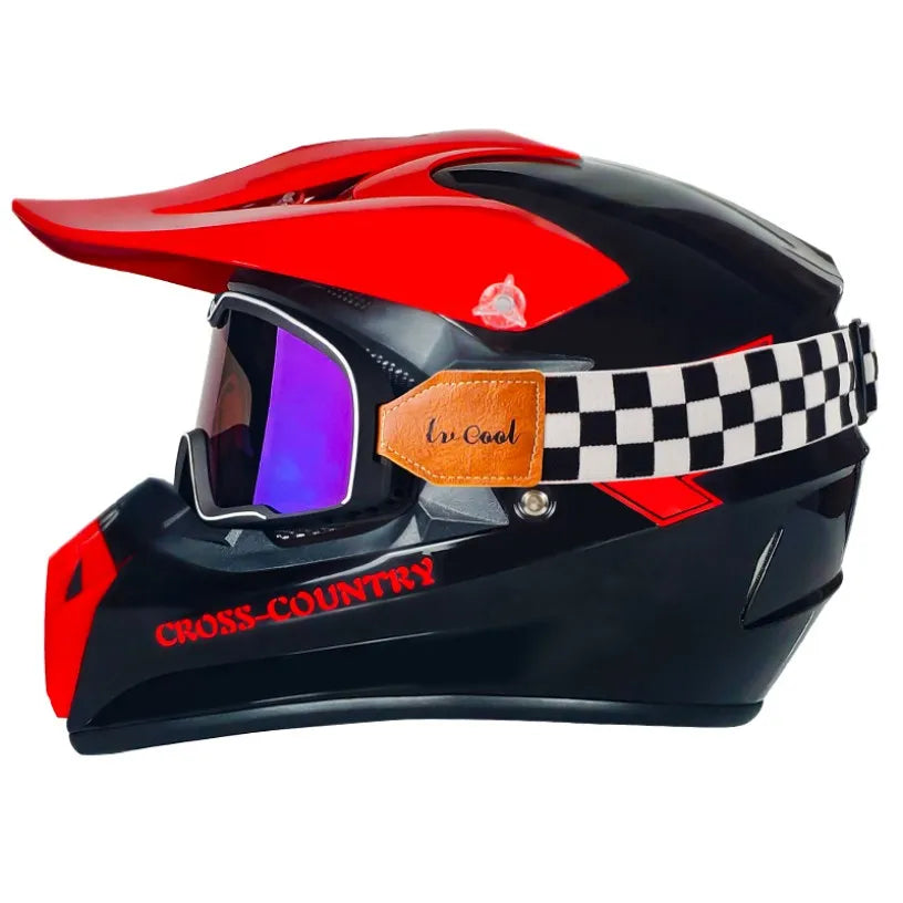 Competitive Price Downhill Motocross Helmet ABS Material Quick Release Off-Road Motorcycle Dirt Bike Riding New Condition