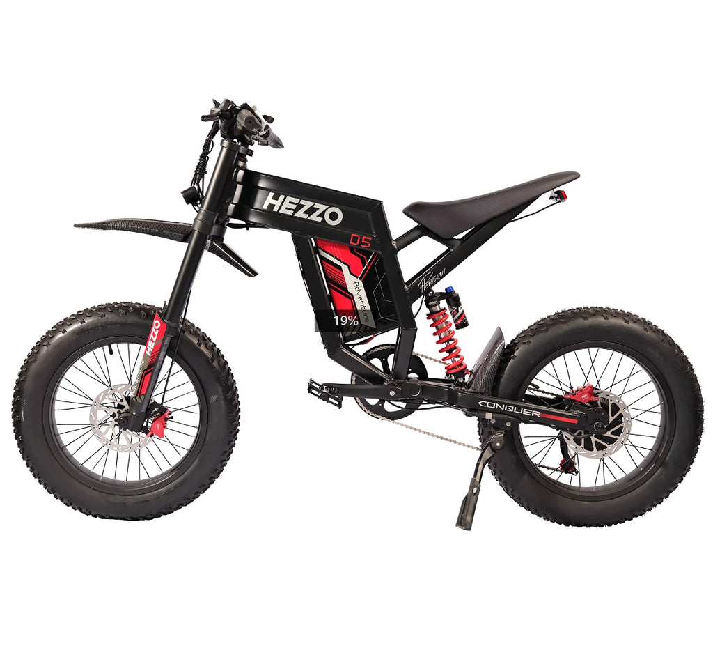 HEZZO D5 Electric Cross Bike 3000W 60V 30Ah Powerful Ebike 20Inch 70KM/H 160Nm  Fashion Ebike Electric  Dirt Bike US Warehouse