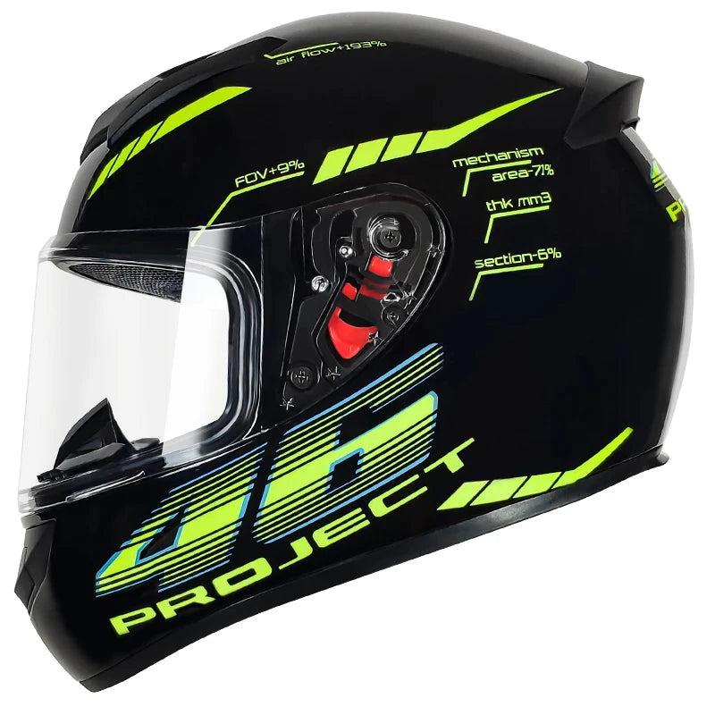 OEM/ODM Full Face Motorcycle Helmet Crash Resistant Quick Release Closure Cascos Dot Certified Motocross Helmet New Condition