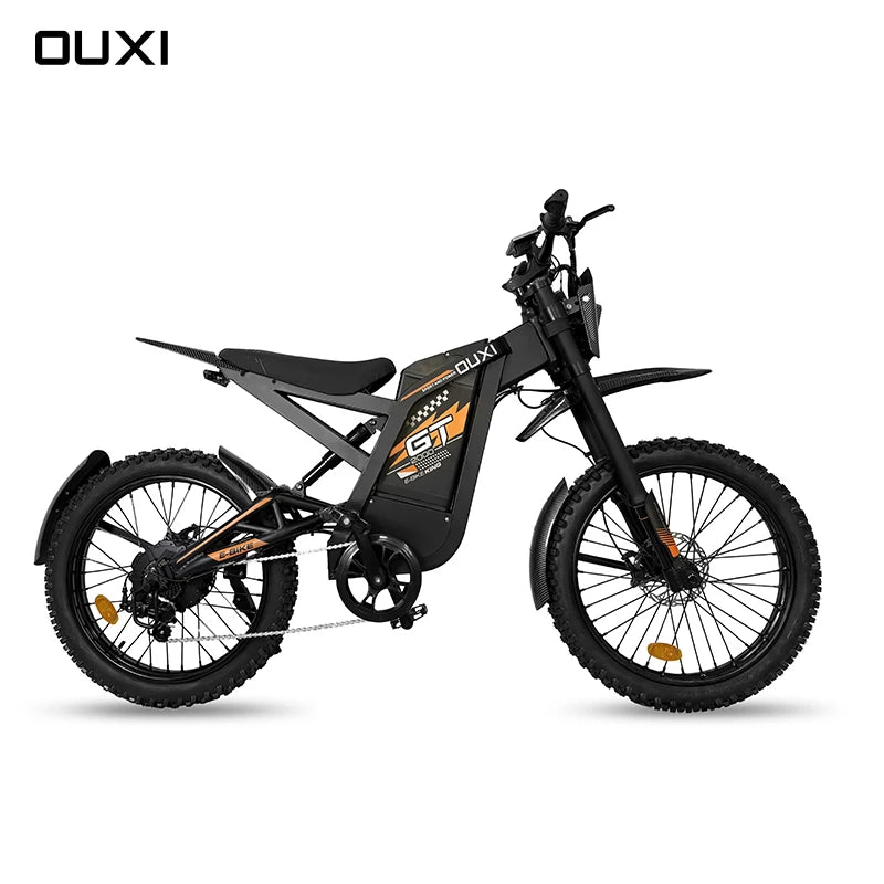 EU OUXI Offroad Tire Electric Bike Adults 60V Full Suspension Hybrid Mountain E Bike Customizable Lithium Battery Bike GT2000