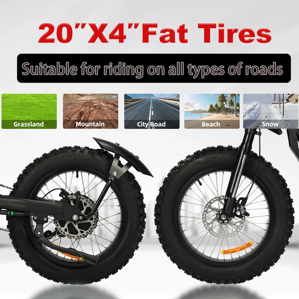 Electric Mountain Bike for Adults, 3000W E-bike , 45 MPH & 60 Miles Range, 60V 25AH Removable Battery Dual Shock Absorber E Bike