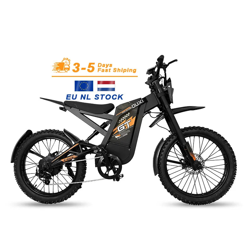 EU OUXI Offroad Tire Electric Bike Adults 60V Full Suspension Hybrid Mountain E Bike Customizable Lithium Battery Bike GT2000